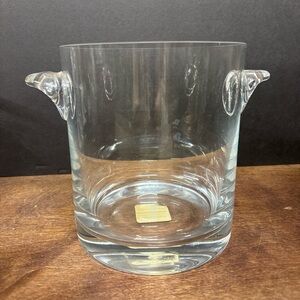 Clear Glass Ice Bucket